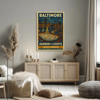 Baltimore Harbor Of Lights Poster
