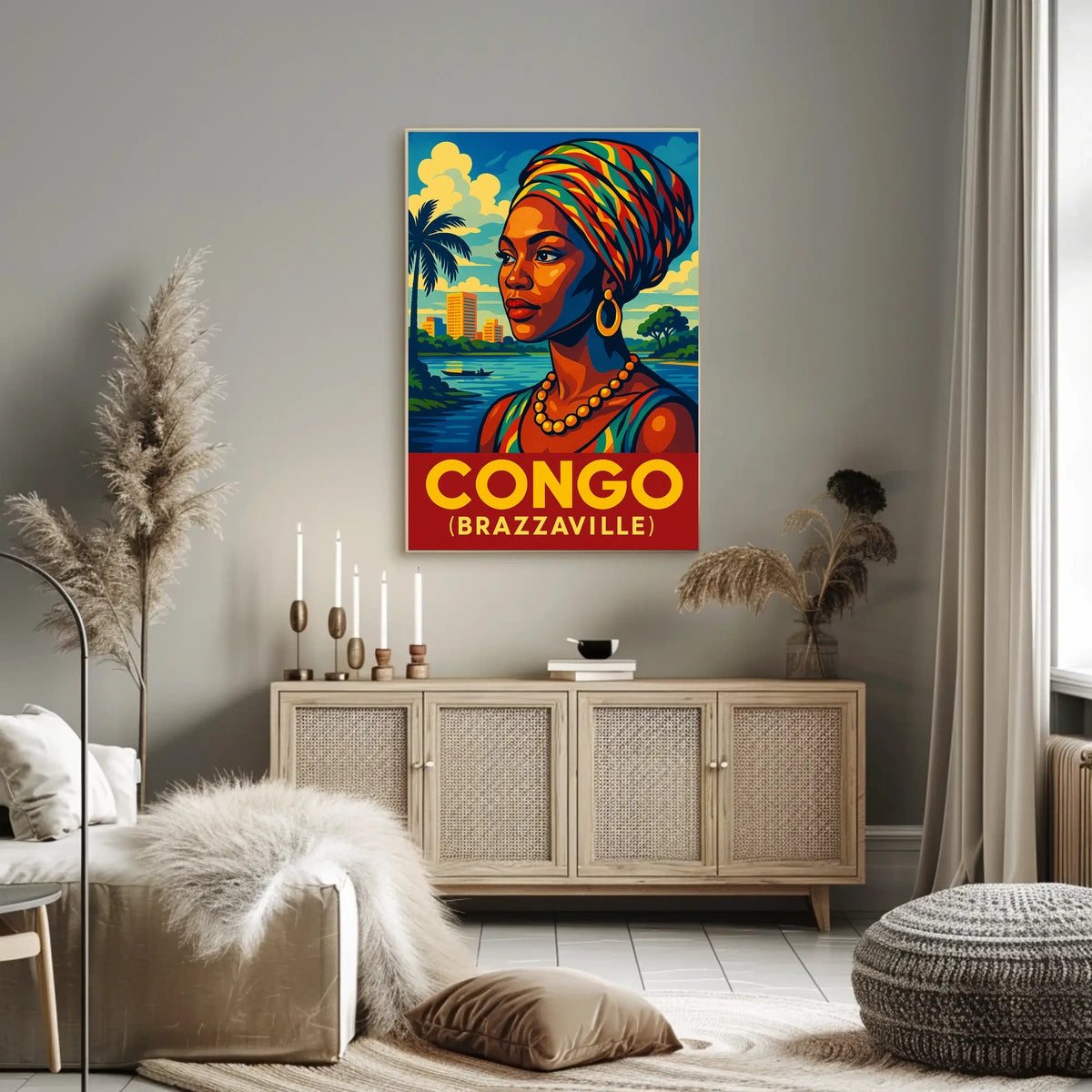 Congo (Brazzaville) Vibrant Portrait Poster