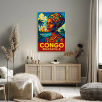 Congo (Brazzaville) Vibrant Portrait Poster