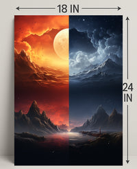 Dual Realms Day And Night Poster