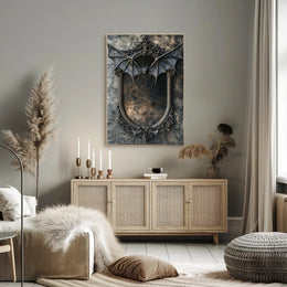Gothic Bat Mirror Poster