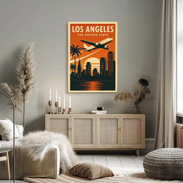 Los Angeles Vintage Travel Poster