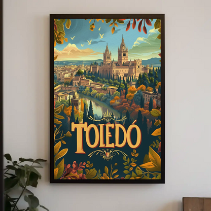 Toledo Autumn View Medieval City Travel Poster