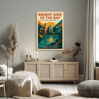 Oakland Cityscape Vintage Travel Poster Art Print