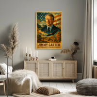 Jimmy Carter 39th President of the United States Layered Digital Collage Poster