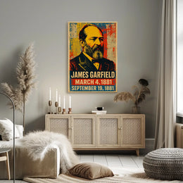 James A. Garfield 20th President of the United States Street Art Mashup Poster