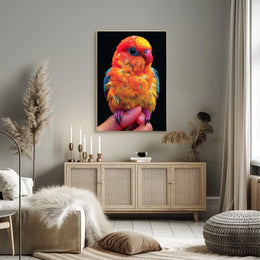 Vibrant Parrot Portrait Poster