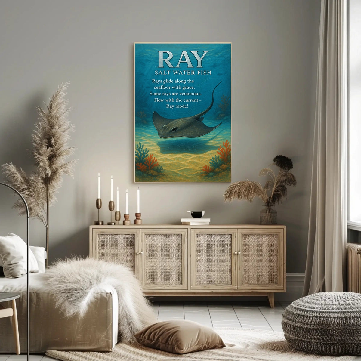 Ray Salt Water Fish Poster
