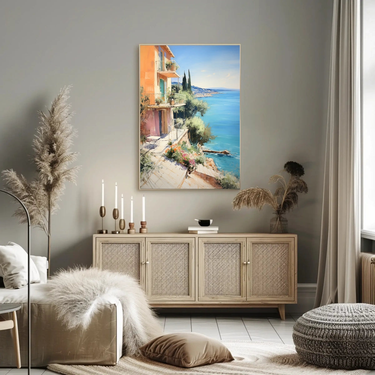 Mediterranean Seaside Charm Travel Poster