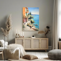 Mediterranean Seaside Charm Travel Poster