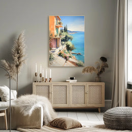 Mediterranean Seaside Charm Travel Poster
