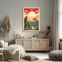 Kyoto Serenity Vintage Travel Poster