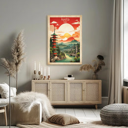 Kyoto Serenity Vintage Travel Poster