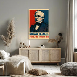 Millard Fillmore Presidential Term Vintage Collector Poster
