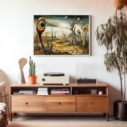 Surreal Eye-Landscape Fantasy: A Bizarre Poster Creation
