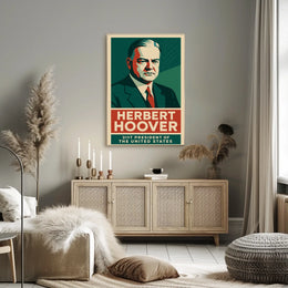 Hoover Thirty First President Art Deco Collectors Poster