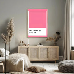Pink Carnation Modern Color Palette Reference Poster PosterGoat