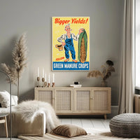 Agriculture Innovation Vintage Art: Mid-Century Propaganda Poster PosterGoat