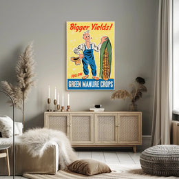 Agriculture Innovation Vintage Art: Mid-Century Propaganda Poster PosterGoat