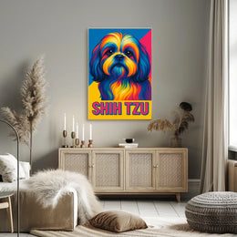 Vibrant Shih Tzu Portrait Poster