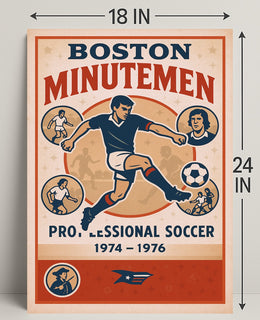 Boston Minutemen Soccer Team Poster PosterGoat