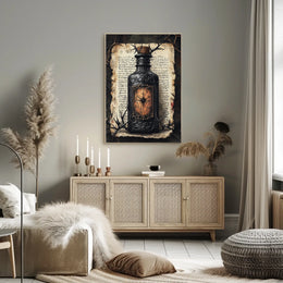Ornate Vintage Bottle Victorian Gothic Period Heritage Poster