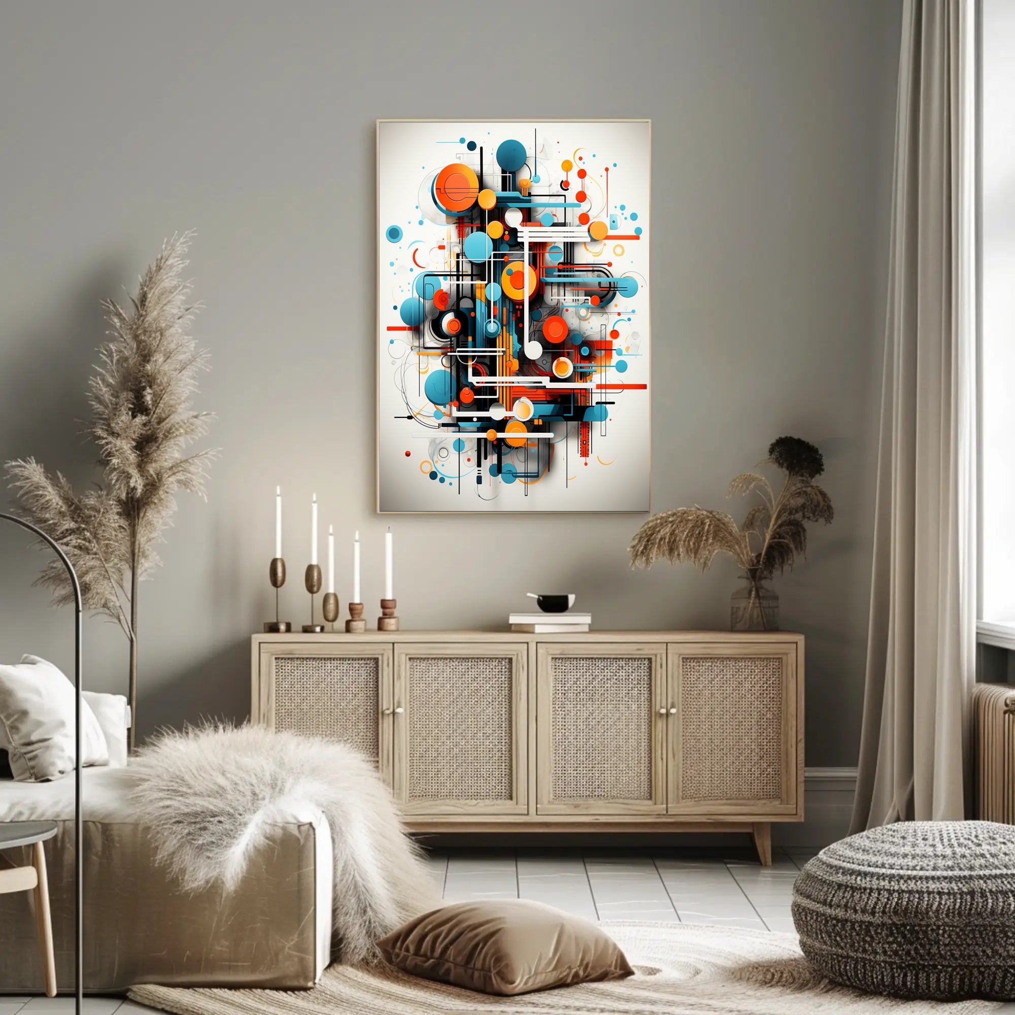 Abstract Geometric Symphony Abstract Poster PosterGoat