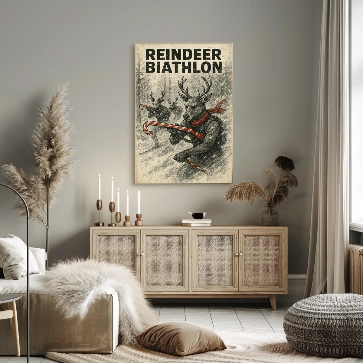 Reindeer Biathlon Poster