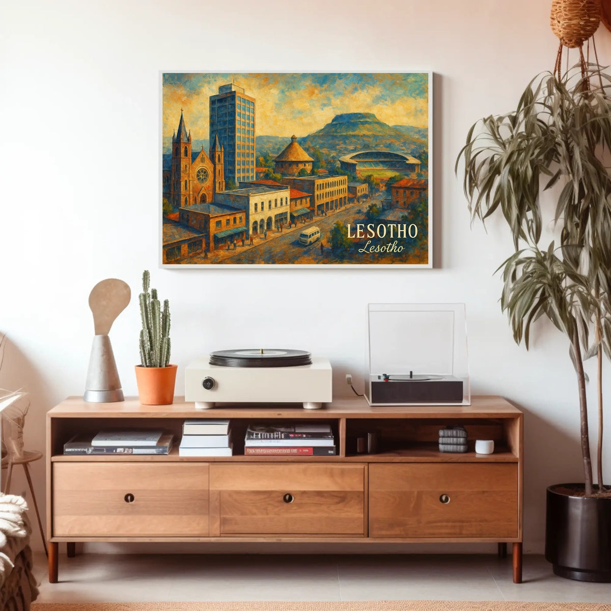 Lesotho Cityscape Poster