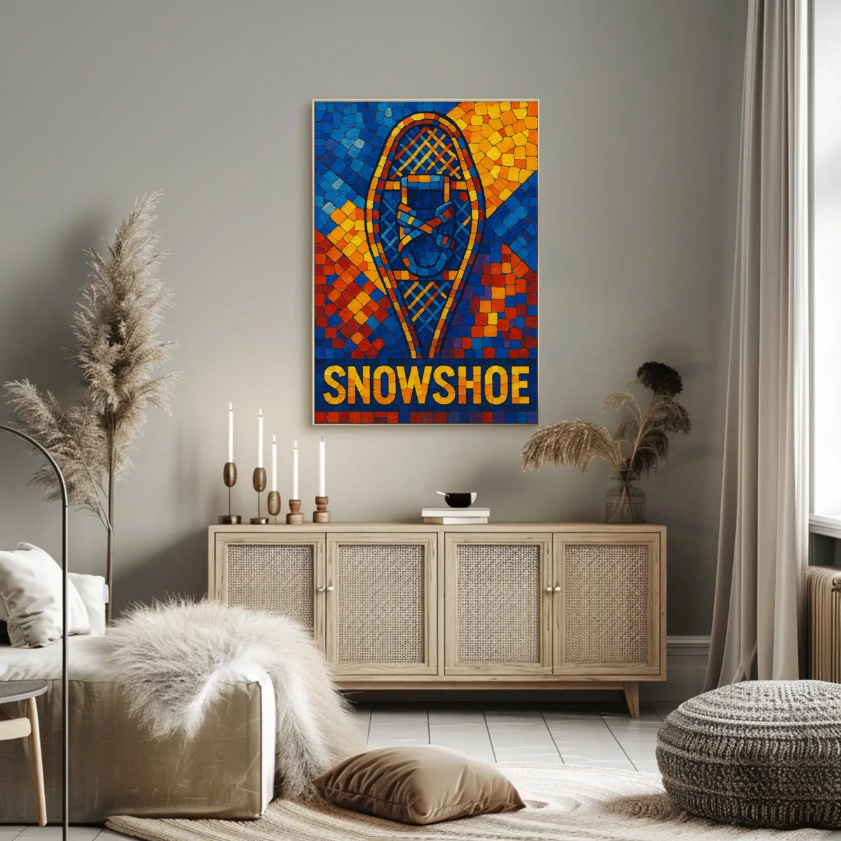 Snowshoe Mosaic Poster