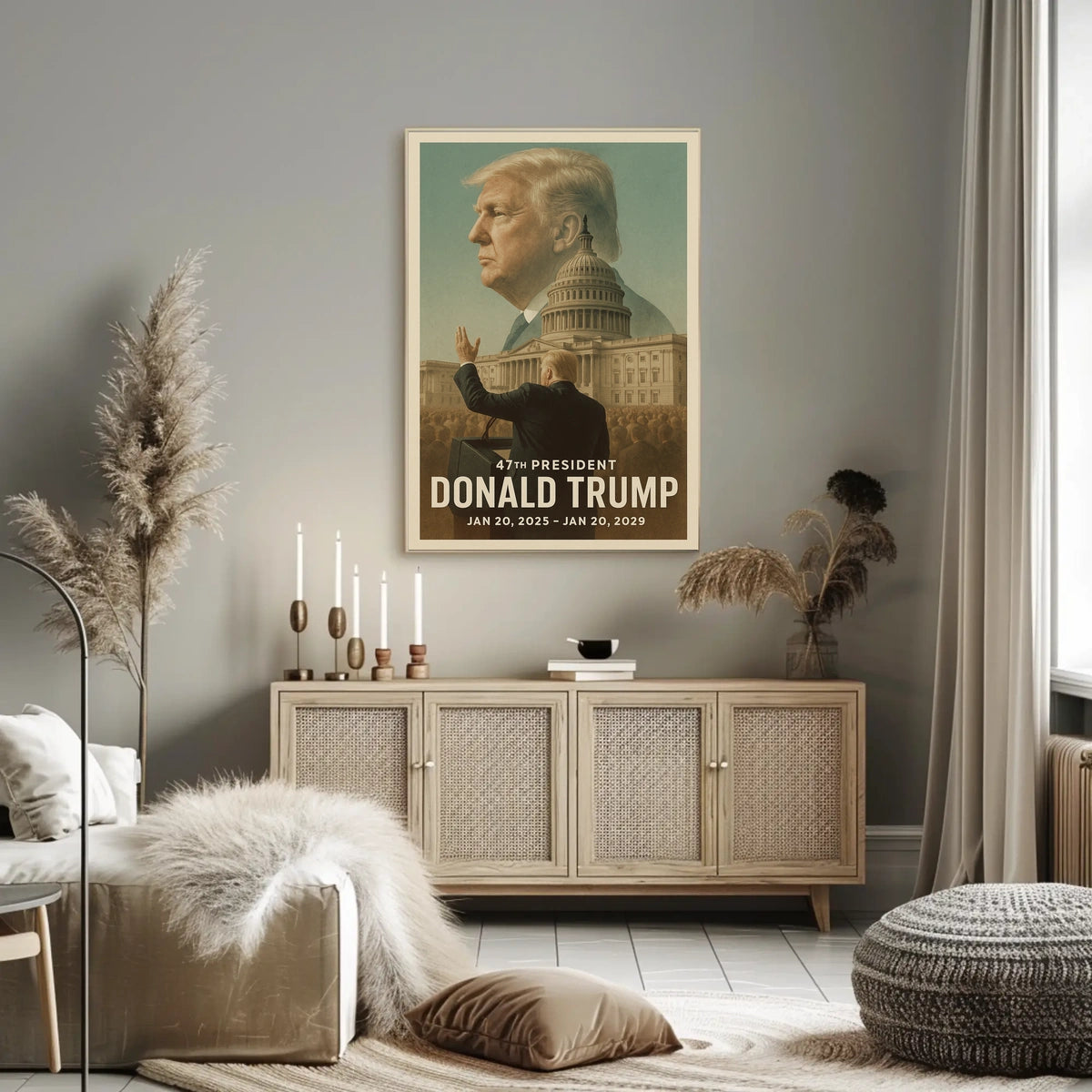 Trump Leadership Resolve Patriotic Portrait Poster