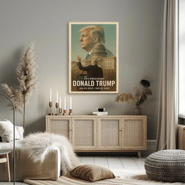 Trump Leadership Resolve Patriotic Portrait Poster