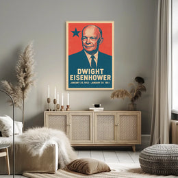 Eisenhower Nostalgic Patriotic Retro Poster