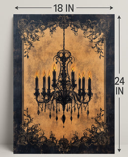 Vintage Elegance Ornate Chandelier Poster