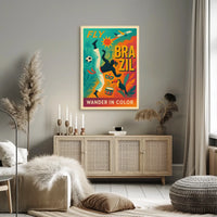 Fly to Brazil Wander in Color Poster