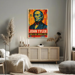 John Tyler 10th President of the United States Street Art Mashup Poster