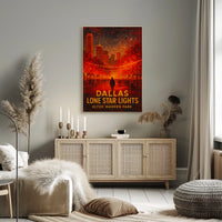 Dallas Lone Star Lights Poster