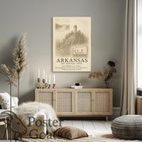 Arkansas Vintage Art: The Natural State Heritage Poster
