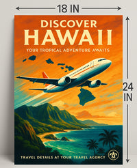 Discover Hawaii Travel Poster Art Print PosterGoat
