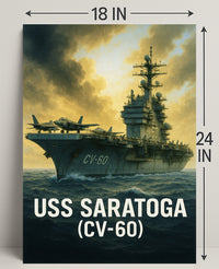 USS Saratoga (CV-60) Poster PosterGoat