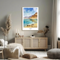 Sinai Serene Landscape Watercolor Travel Poster PosterGoat