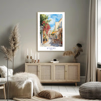 Vibrant Streets of Athens Poster PosterGoat