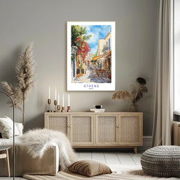 Vibrant Streets of Athens Poster PosterGoat