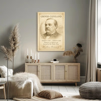 Grover Cleveland 22nd President Sketch Poster Art Print for Home Decor PosterGoat