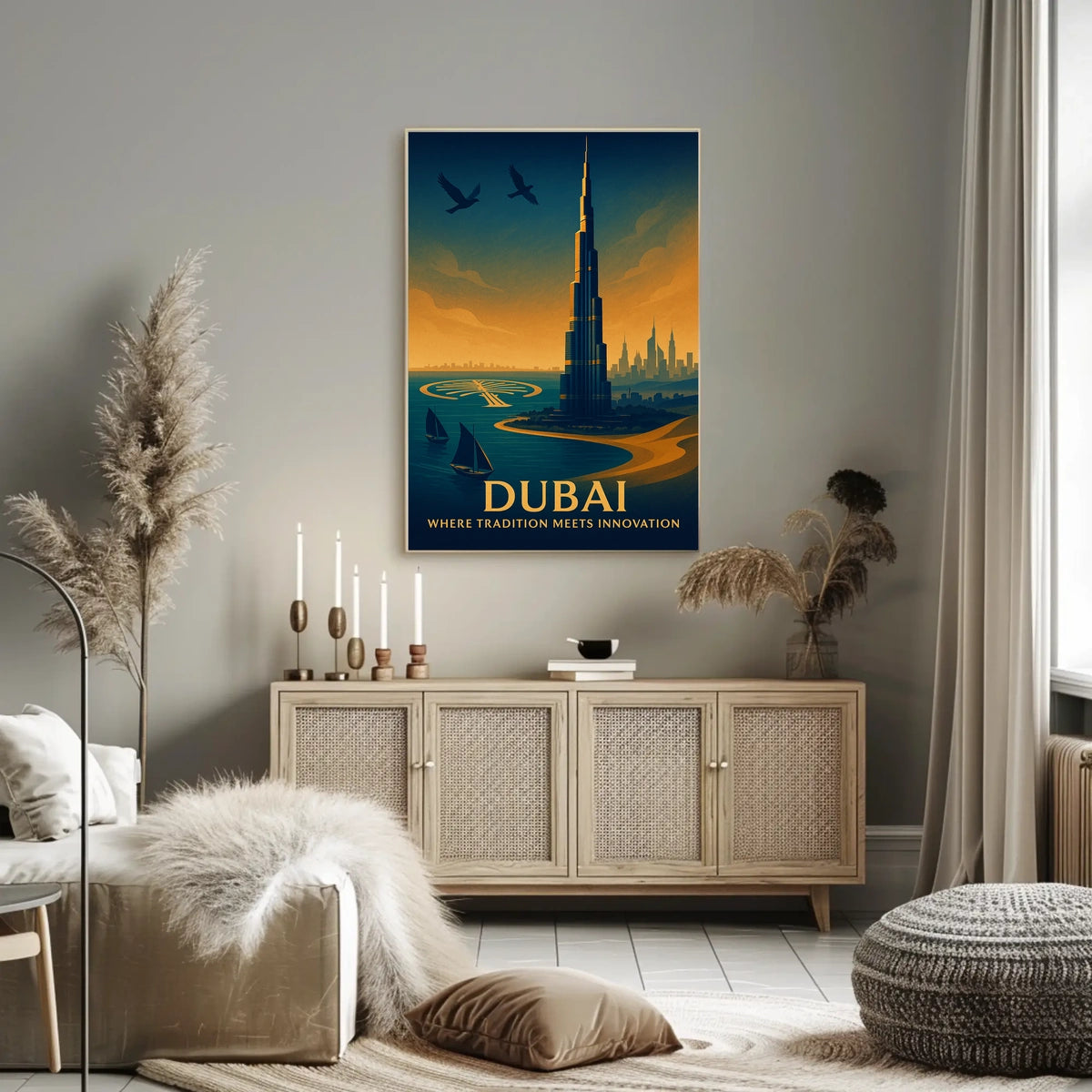 Dubai Where Tradition Meets Innovation Poster