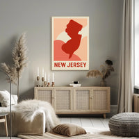 New Jersey Silhouette Poster