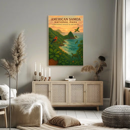 American Samoa National Park Travel Adventure Poster