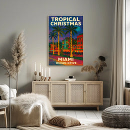 Tropical Christmas in Miami Poster