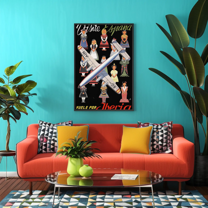 Visit Spain with Iberia Poster