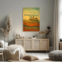 Discover Oklahoma The Heart of America Poster